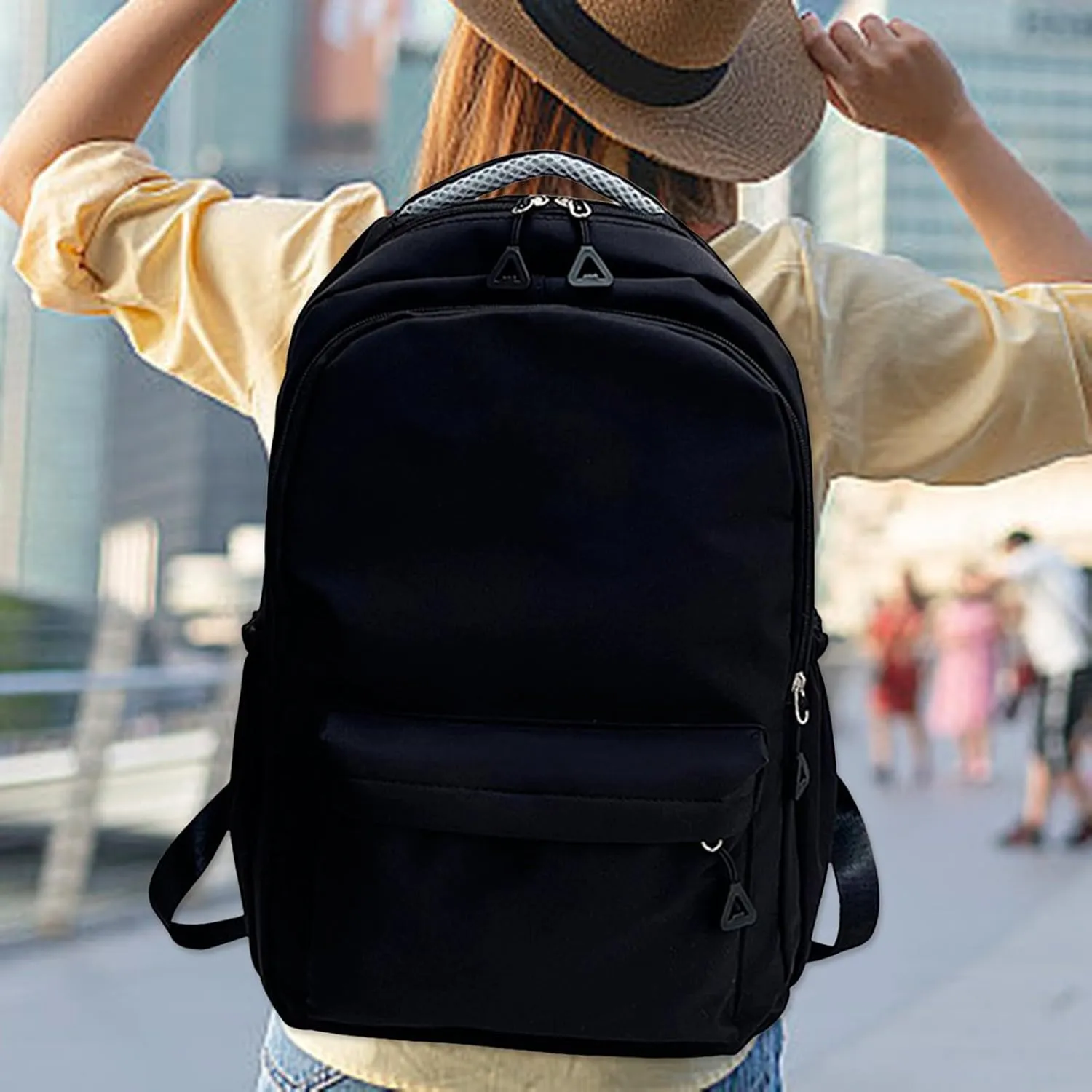 College Backpacks for Women Waterproof Stylish Daypack Purses Shoulder Bags Outdoor Travel Slim Laptop Backpack(B)
