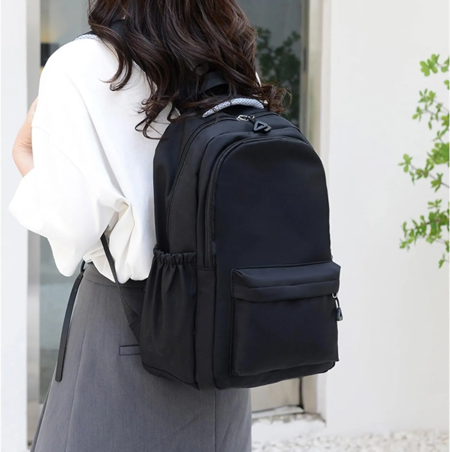 College Backpacks for Women Waterproof Stylish Daypack Purses Shoulder Bags Outdoor Travel Slim Laptop Backpack(B)