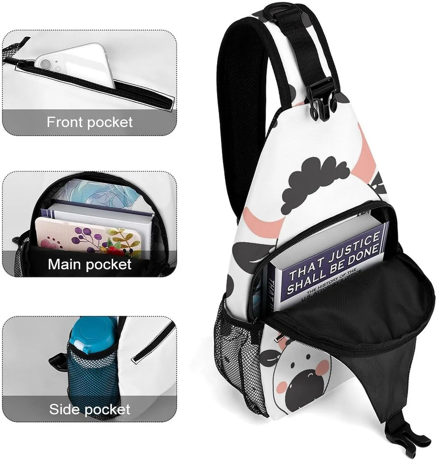 Color Mountain Gradient Sling Bag Crossbody Bags Cross Body Bag Fanny Packs Chest Bags Sling Purses for Travel