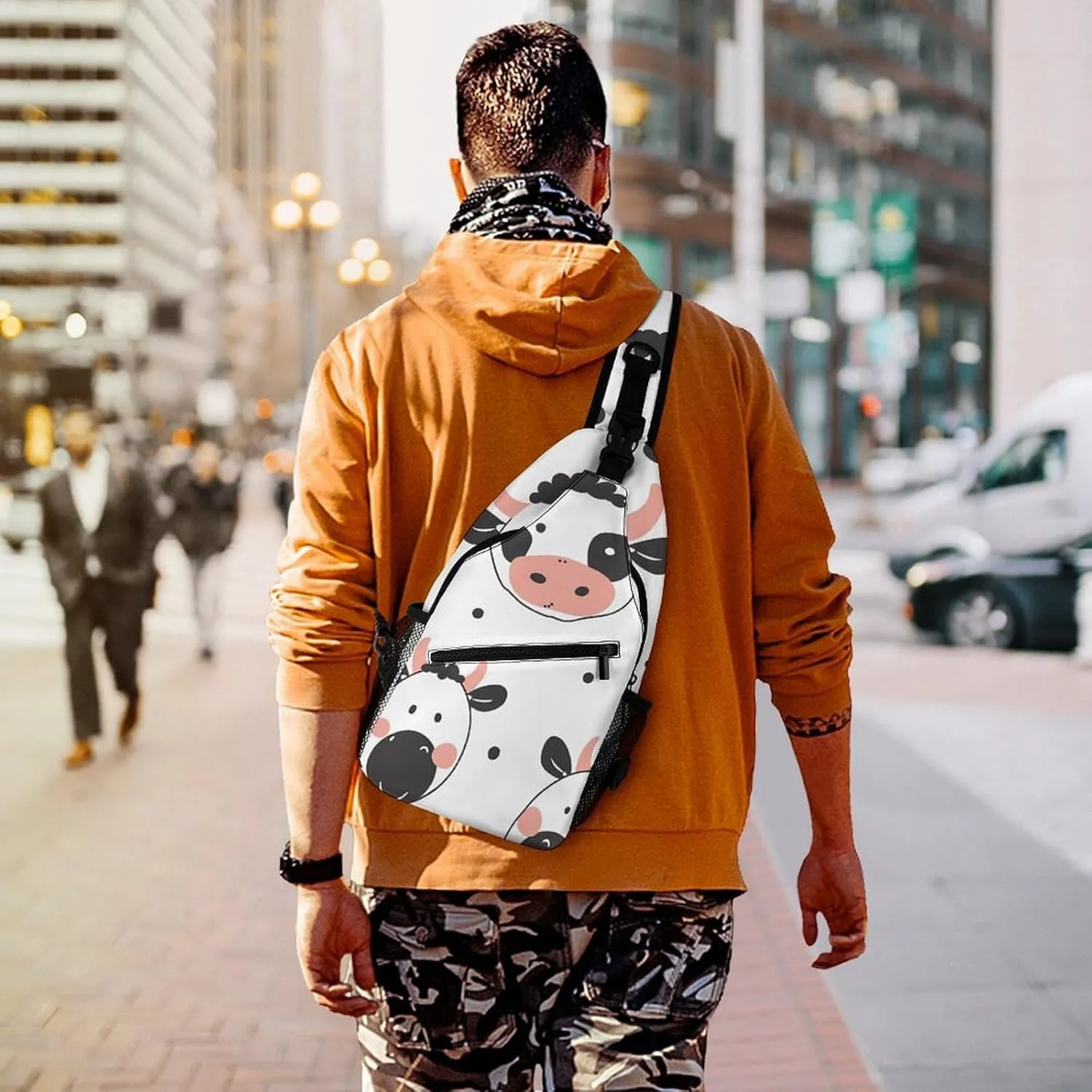 Color Mountain Gradient Sling Bag Crossbody Bags Cross Body Bag Fanny Packs Chest Bags Sling Purses for Travel