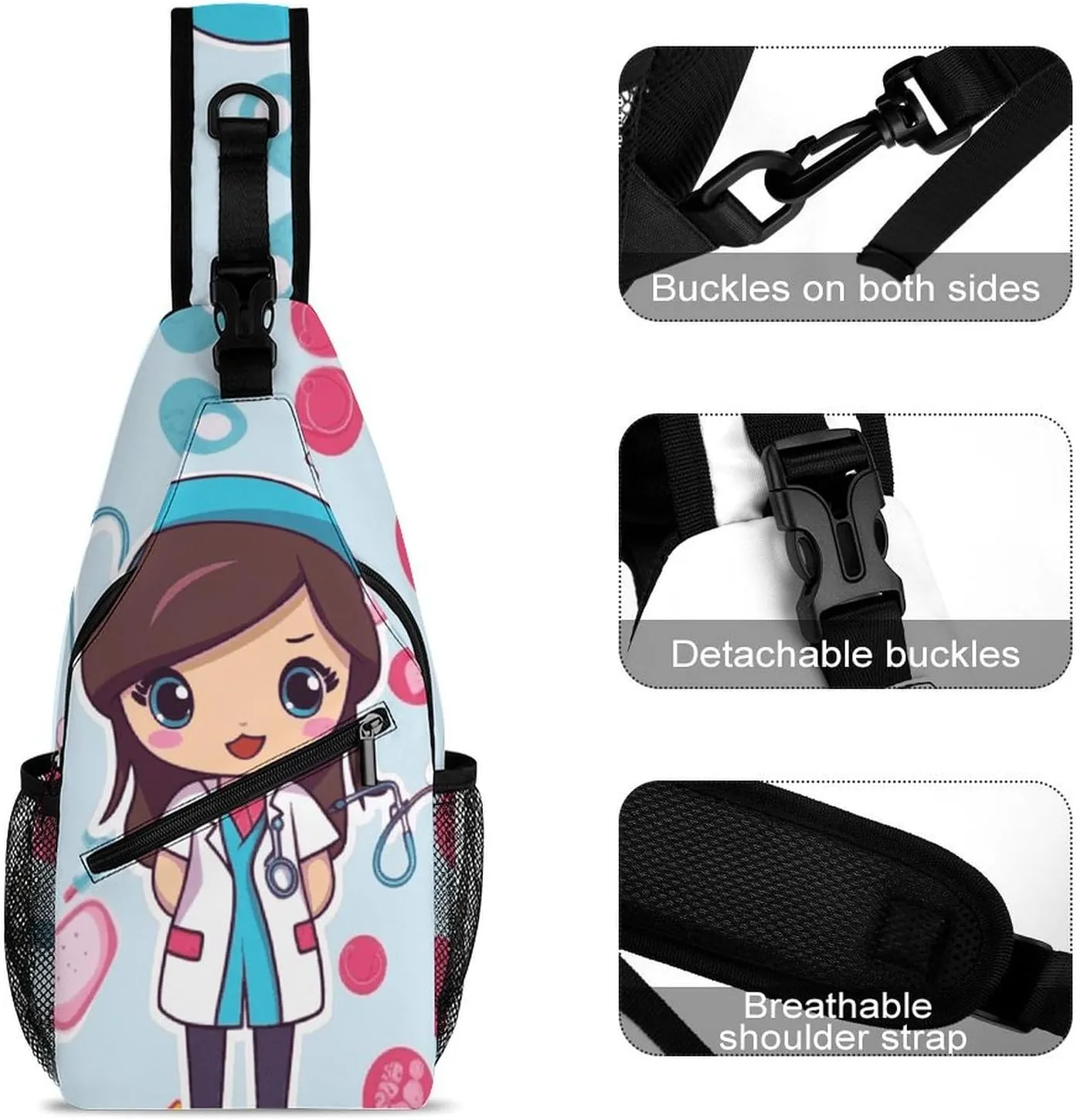 Color Mountain Gradient Sling Bag Crossbody Bags Cross Body Bag Fanny Packs Chest Bags Sling Purses for Travel