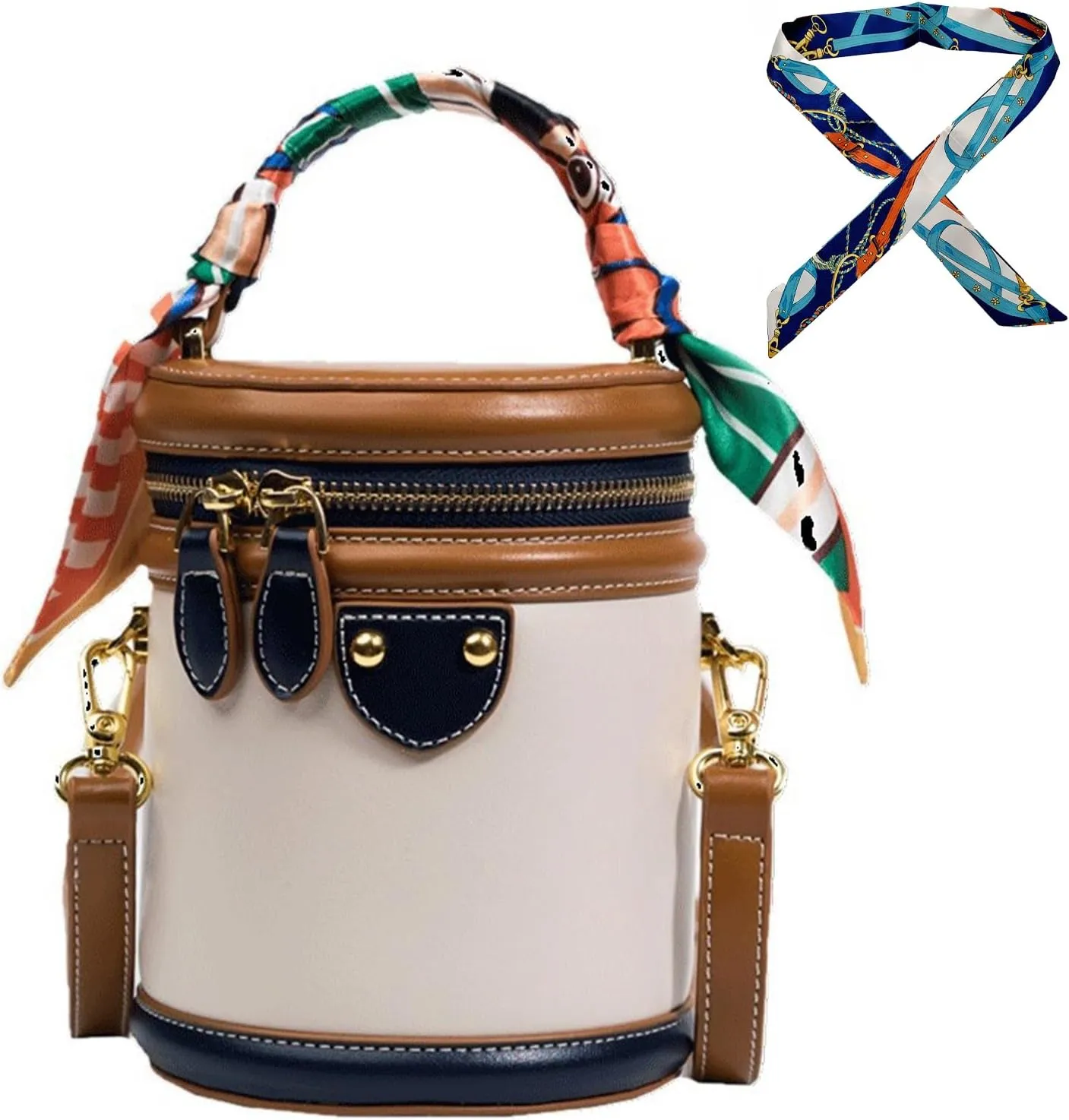 Colorblock Bucket Bag for Women - Fashion Colorblock Bucket Bag Casual, Fashion Versatile Crossbody Bag