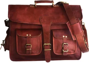 Comal CRAFT16 inch Full Grain Leather Briefcases for Men, Laptop Bag, Reliable Computer Bag, Unisex Messenger Bag for Men and messenger bag for women, Stylish & Durable