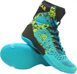 Combat v1.0-9” Professional Boxing/Wrestling Shoes, High-Top PU Training Footwear with Breathable Mesh & Durable Rubber Sole, Ideal for MMA, Martial Arts, & Weightlifting