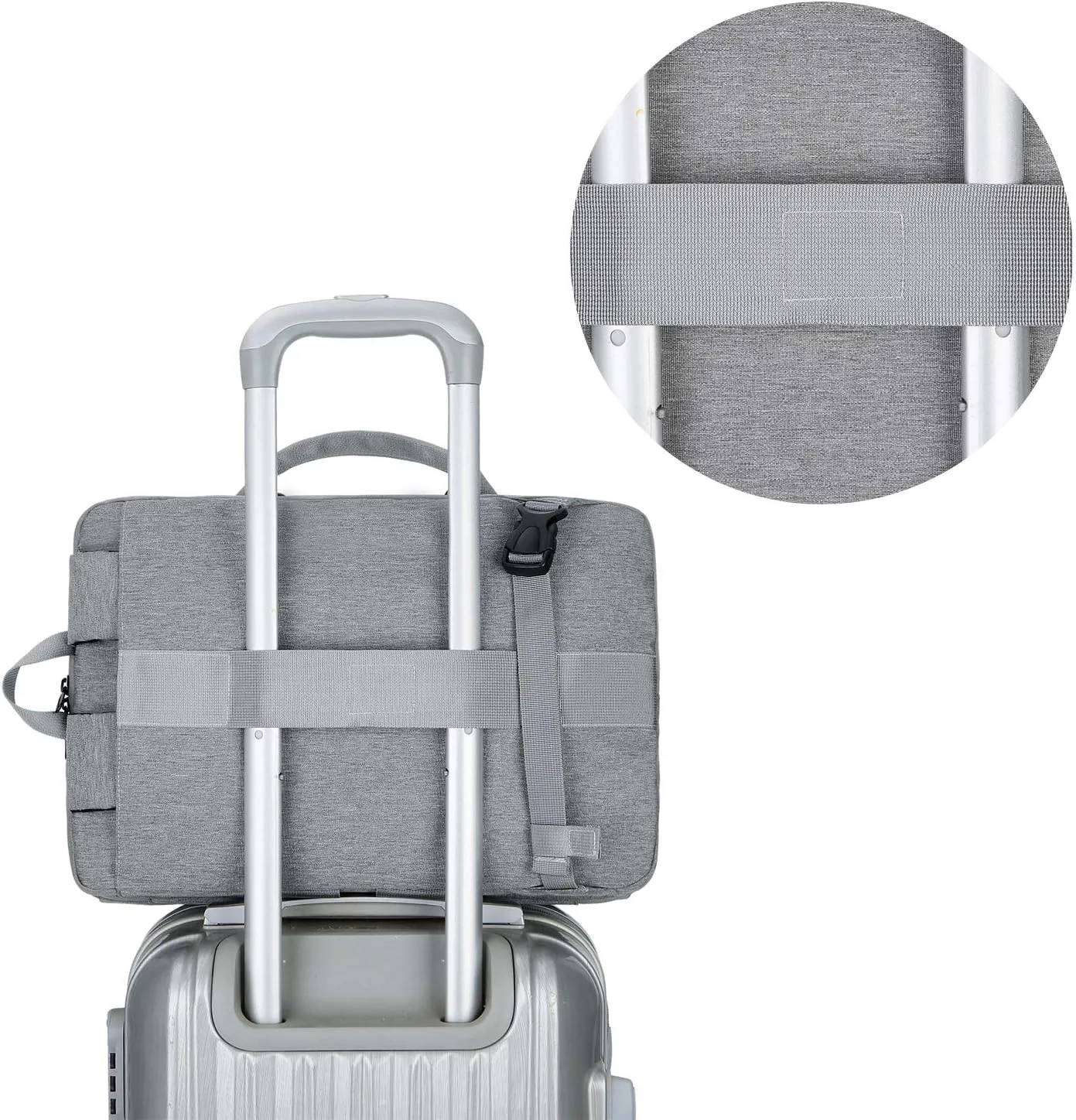 Convertible Laptop Backpack 15.6 Inch - Multi-Functional large Capacity Men Women Oxford cloth Shoulder Messenger Briefcase - for Travel leisure Business Hand held Cross Body Backpack Laptop Bag,(Gray