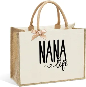 Crap Bag Healthy Boss Best ball mom Nana Auntie Mimi Granny Mamaw Mama Gifts Burlap reusable grocery bags for Women
