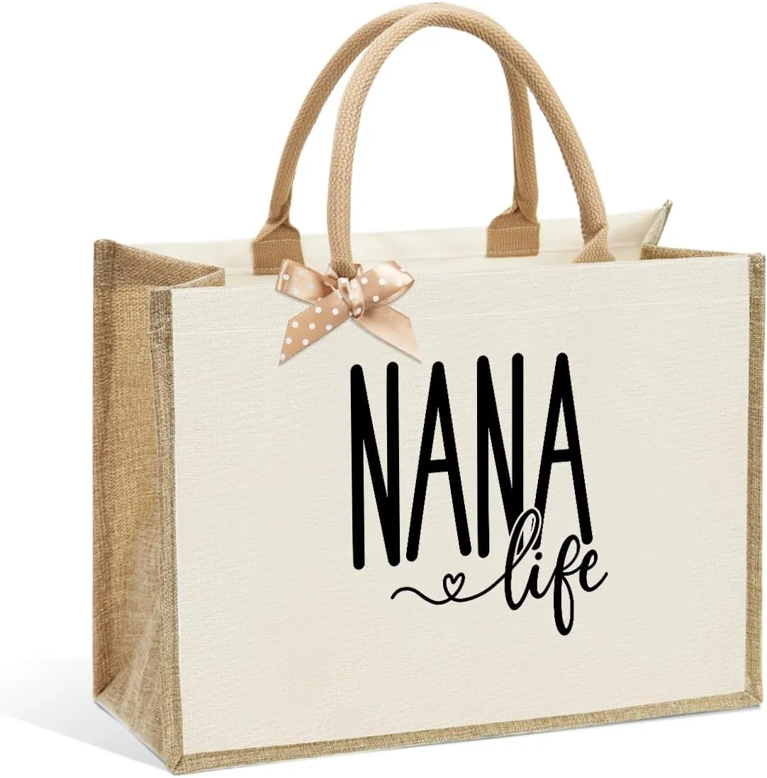 Crap Bag Healthy Boss Best ball mom Nana Auntie Mimi Granny Mamaw Mama Gifts Burlap reusable grocery bags for Women
