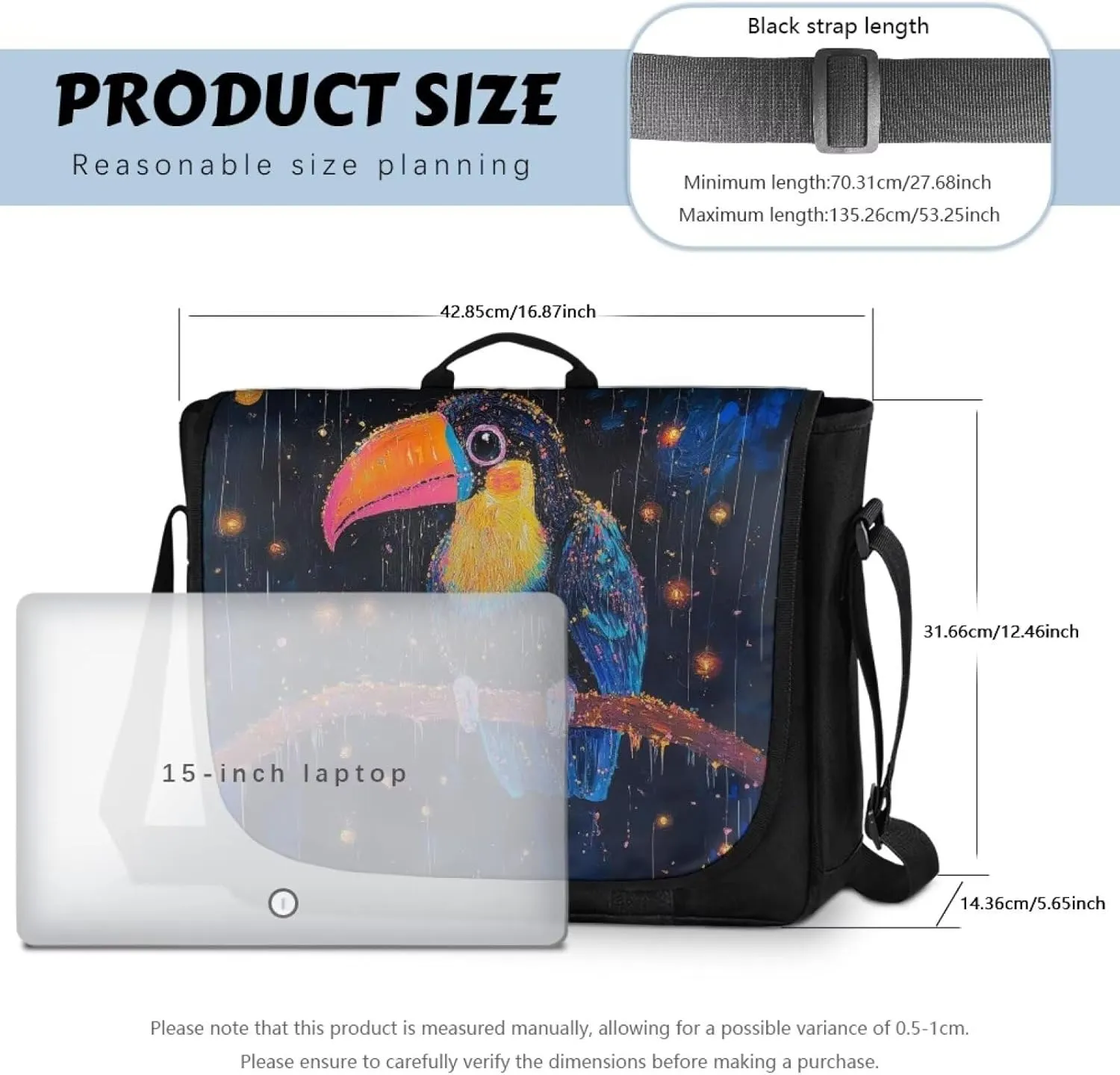 Crossbody bags for Women Large with Black Strap Length for Daily Use