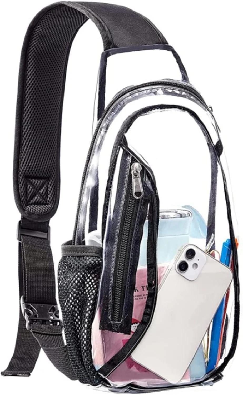 Crossbody Bags for Women Men Transparent PVC Shoulder Bag Outdoor Travel Leisure Sports Visual Bag Adjustable