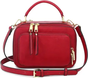 Crossbody Bags for Women, Trendy Design Satchels Shoulder Bag Handbags Tote Bag Double Zip Top-Handle Bags Purse