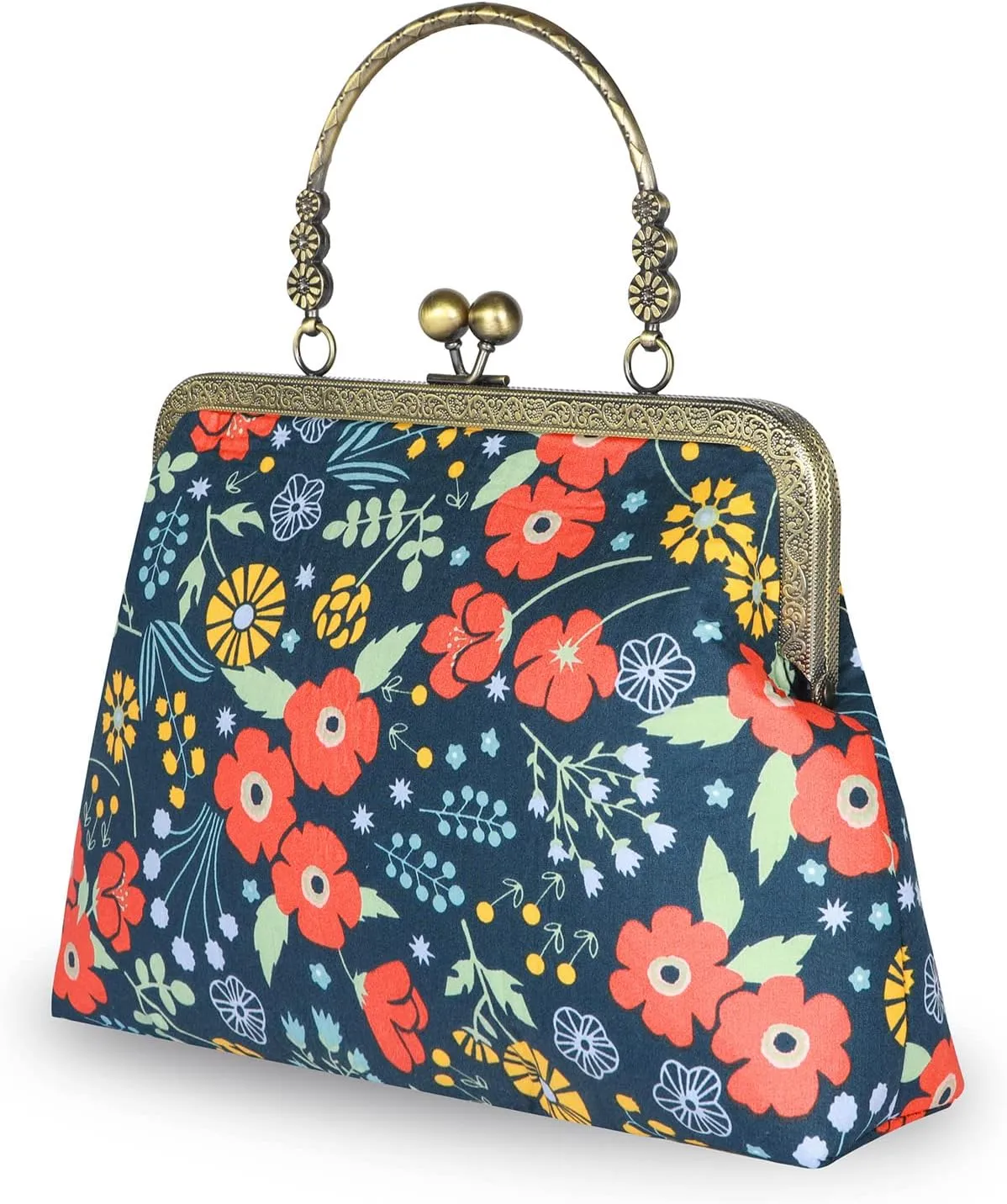 Crossbody Tote Bag Floral Satchel Purse Handbag for Women