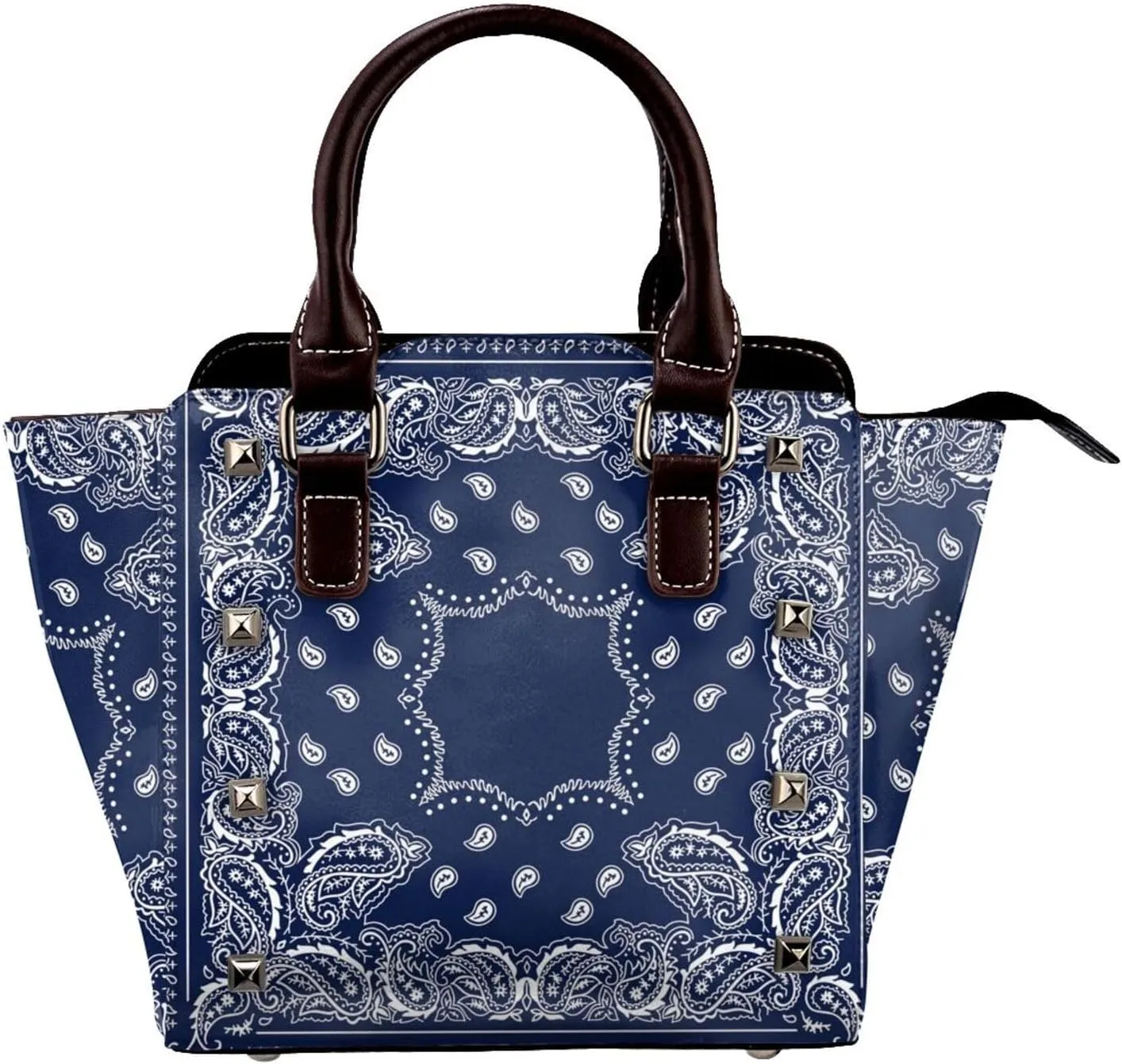 Crossbody Tote Bags for Women Faux Leather Rivet Bag Rivet Shoulder Bag Work Bag