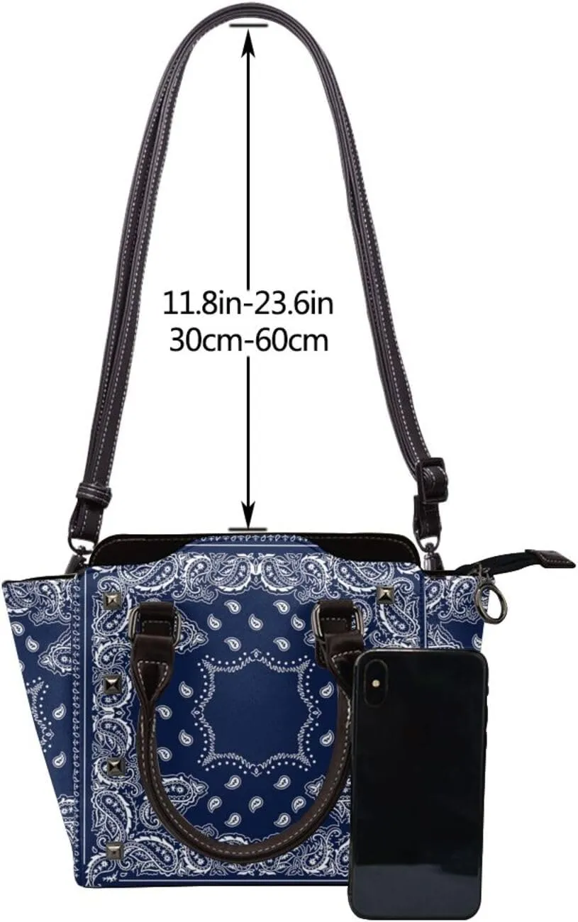 Crossbody Tote Bags for Women Faux Leather Rivet Bag Rivet Shoulder Bag Work Bag