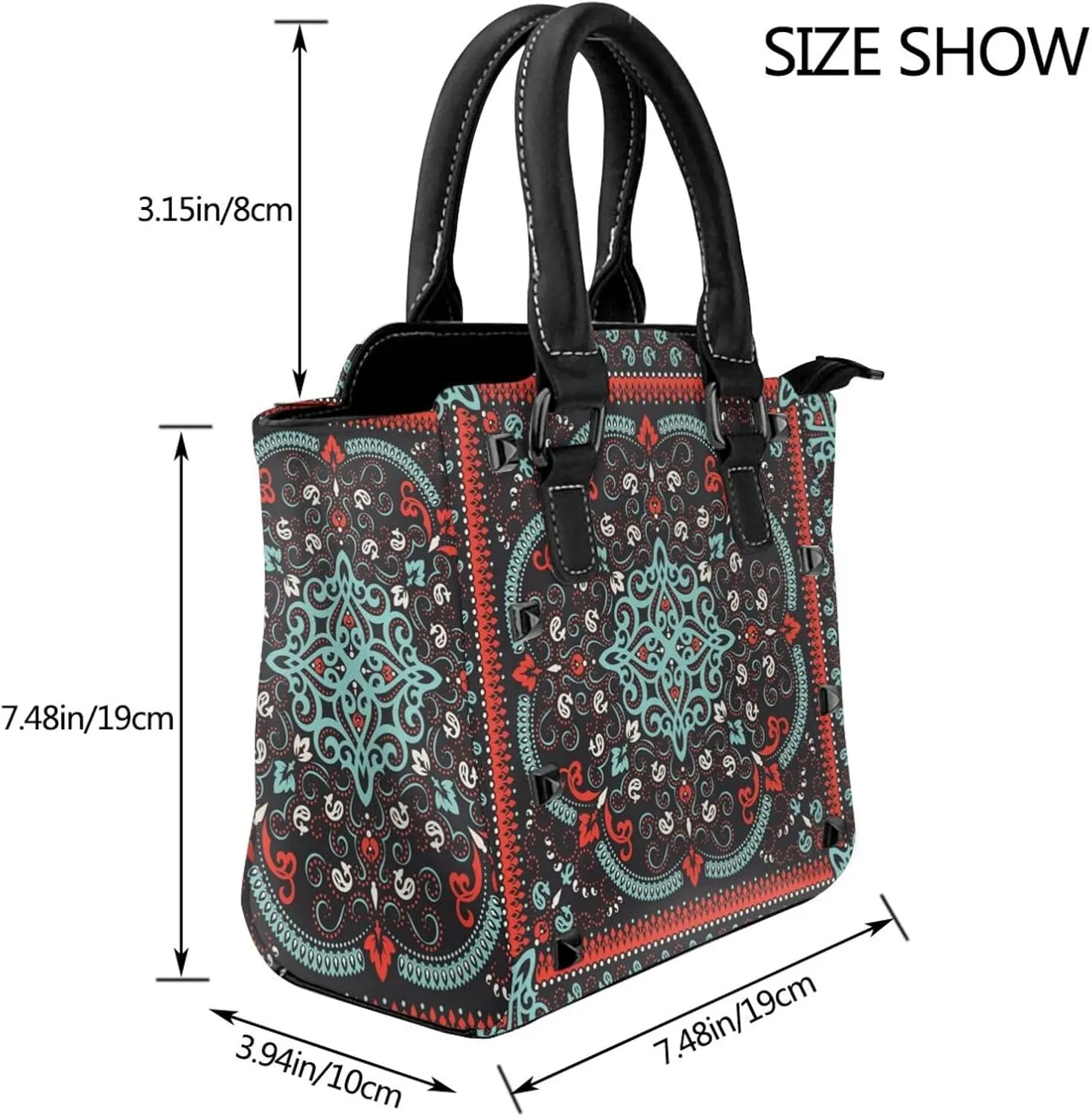 Crossbody Tote Bags for Women Faux Leather Rivet Bag Rivet Shoulder Bag Work Bag