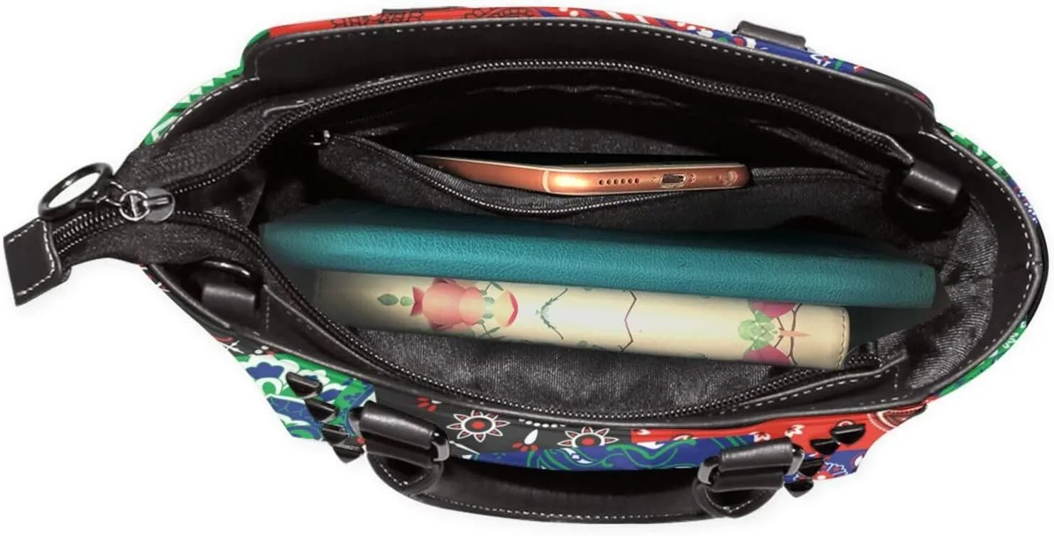 Crossbody Tote Bags for Women Faux Leather Rivet Bag Rivet Shoulder Bag Work Bag