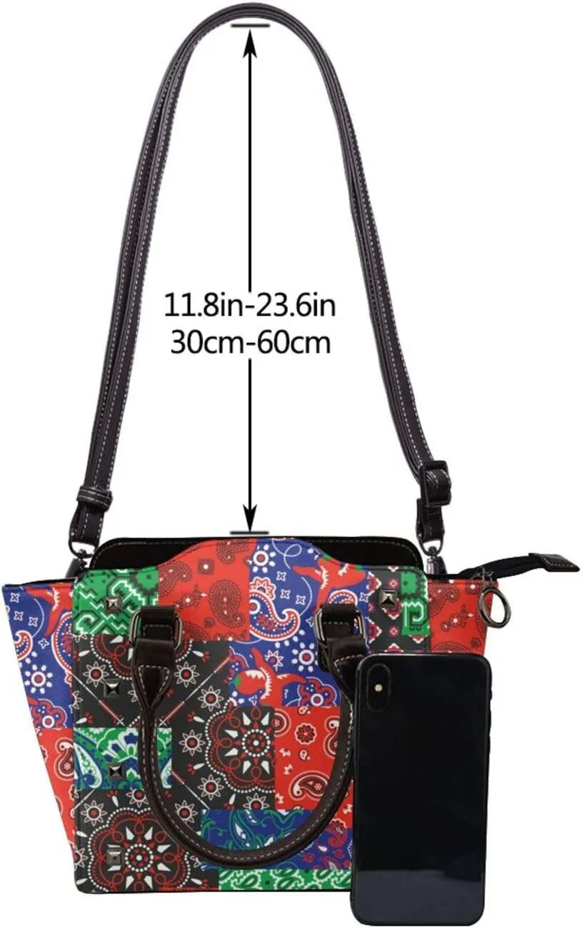 Crossbody Tote Bags for Women Faux Leather Rivet Bag Rivet Shoulder Bag Work Bag