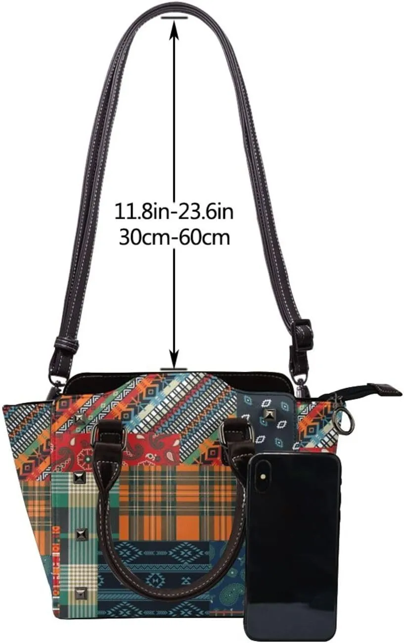 Crossbody Tote Bags for Women Faux Leather Rivet Bag Rivet Shoulder Bag Work Bag