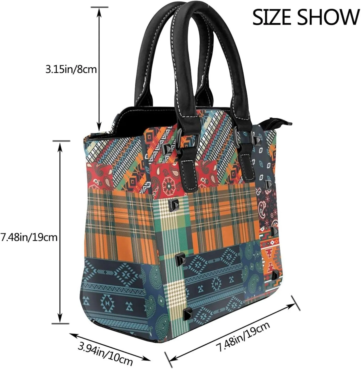 Crossbody Tote Bags for Women Faux Leather Rivet Bag Rivet Shoulder Bag Work Bag