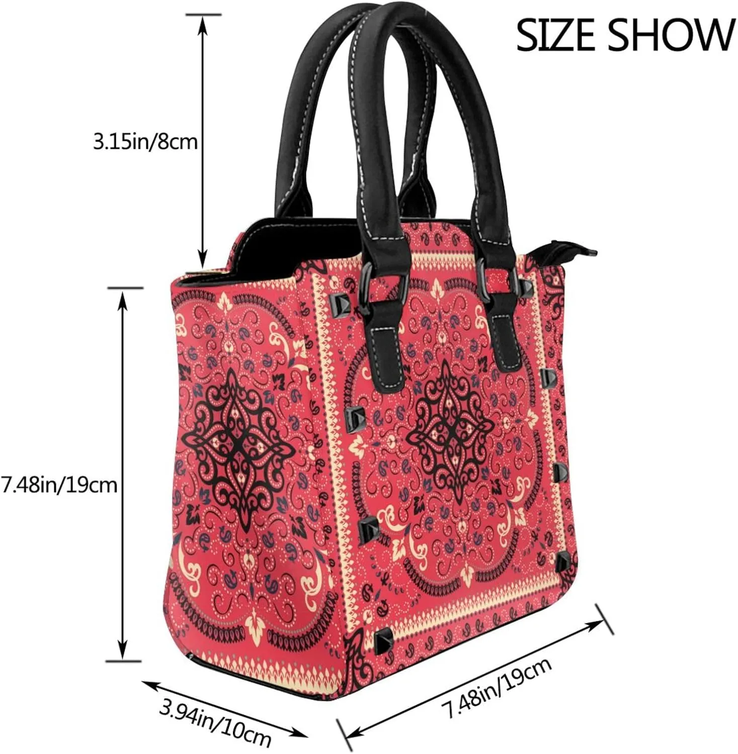Crossbody Tote Bags for Women Faux Leather Rivet Bag Rivet Shoulder Bag Work Bag