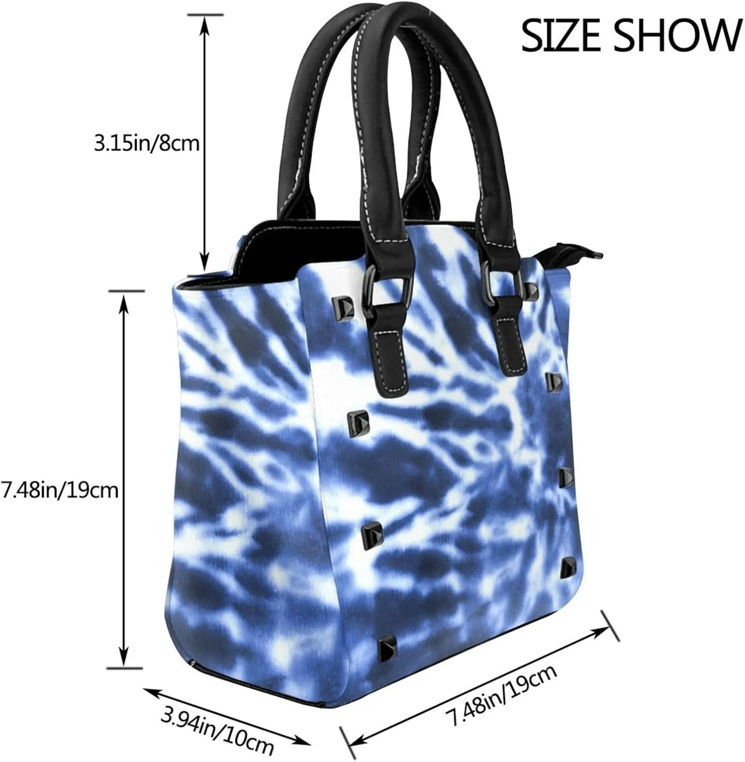 Crossbody Tote Bags for Women Faux Leather Rivet Bag Shoulder Bag Work