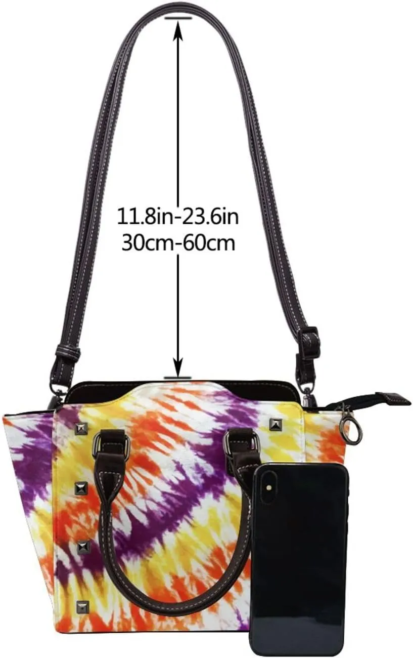 Crossbody Tote Bags for Women Faux Leather Rivet Bag Shoulder Bag Work