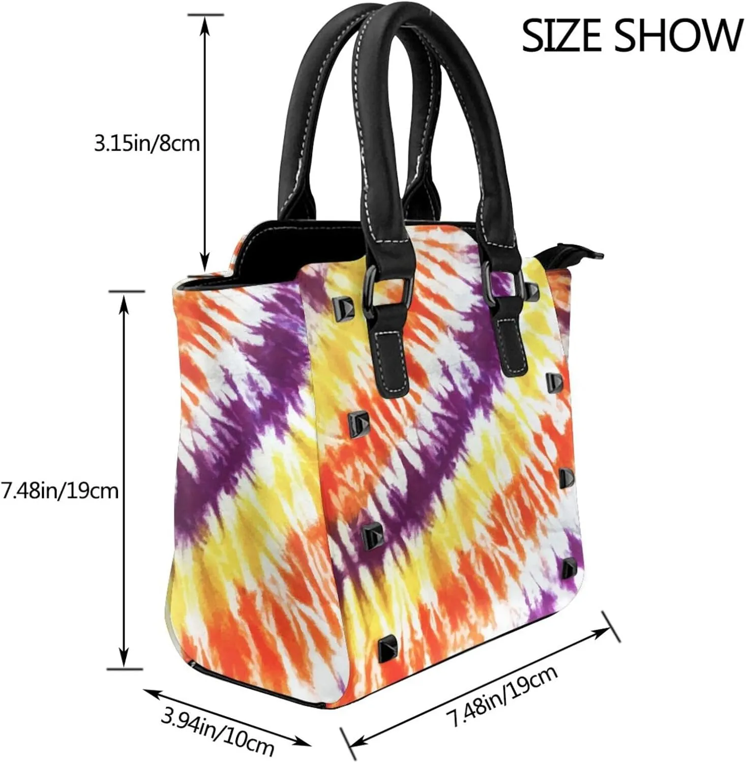 Crossbody Tote Bags for Women Faux Leather Rivet Bag Shoulder Bag Work