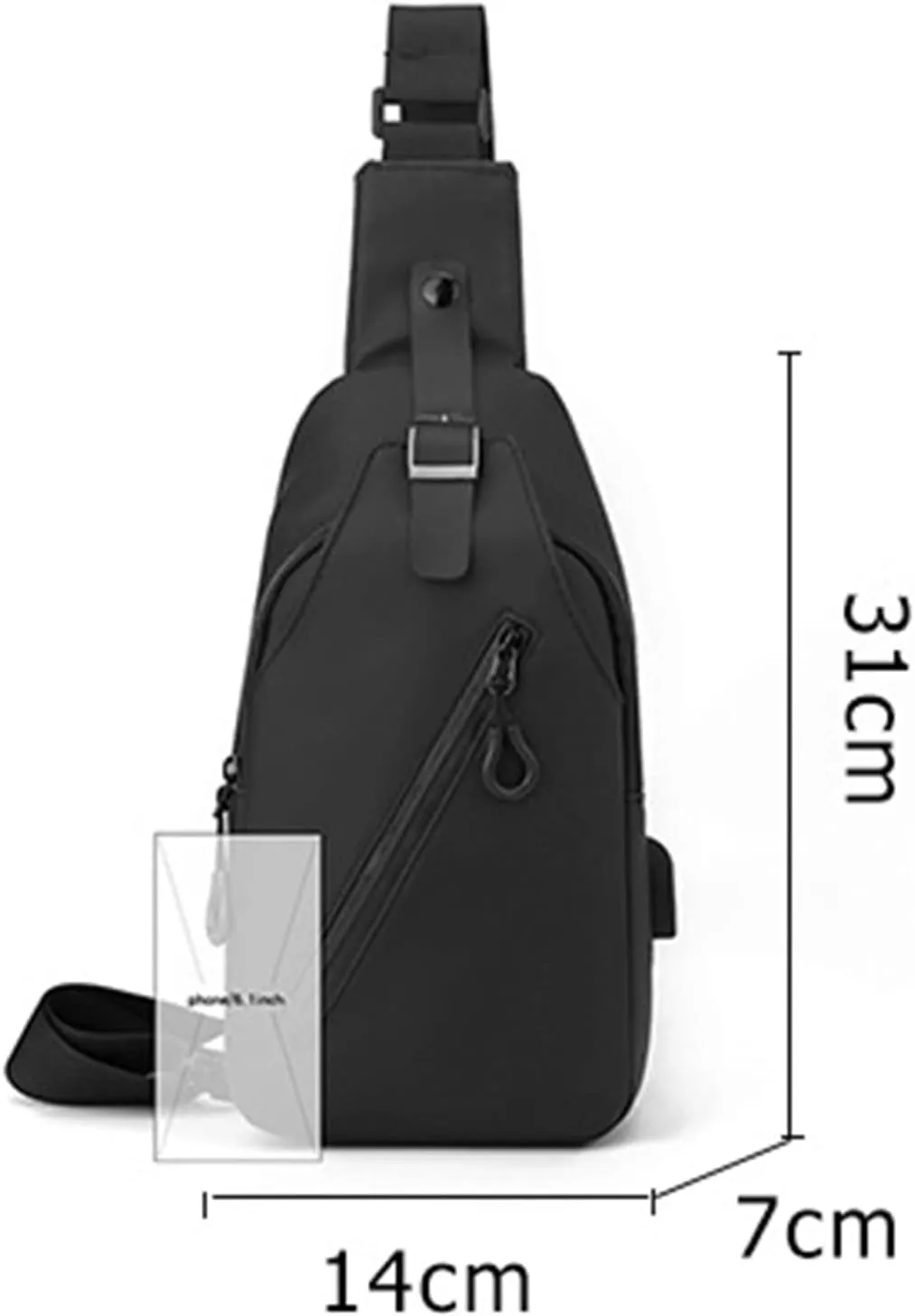 Crossbody Waterproof Trendy Bag for Men Women Cell Phone Chest Bags for Travel Work Gym Water Proof Bag(Green)