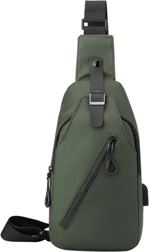 Crossbody Waterproof Trendy Bag for Men Women Cell Phone Chest Bags for Travel Work Gym Water Proof Bag(Green)