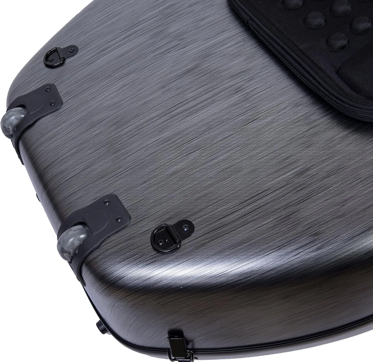 Crossrock Poly Carbon Cello Case for 4/4 Full-Size | Matte Black Finish, Wheels, Lightweight & Durable – Best for School Orchestra & Student Musicians