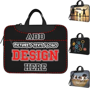 Custom Laptop Shoulder Bag Add Personalized Photo Text Logo Laptop Sleeve Business Briefcase Protective Case for Men Gifts