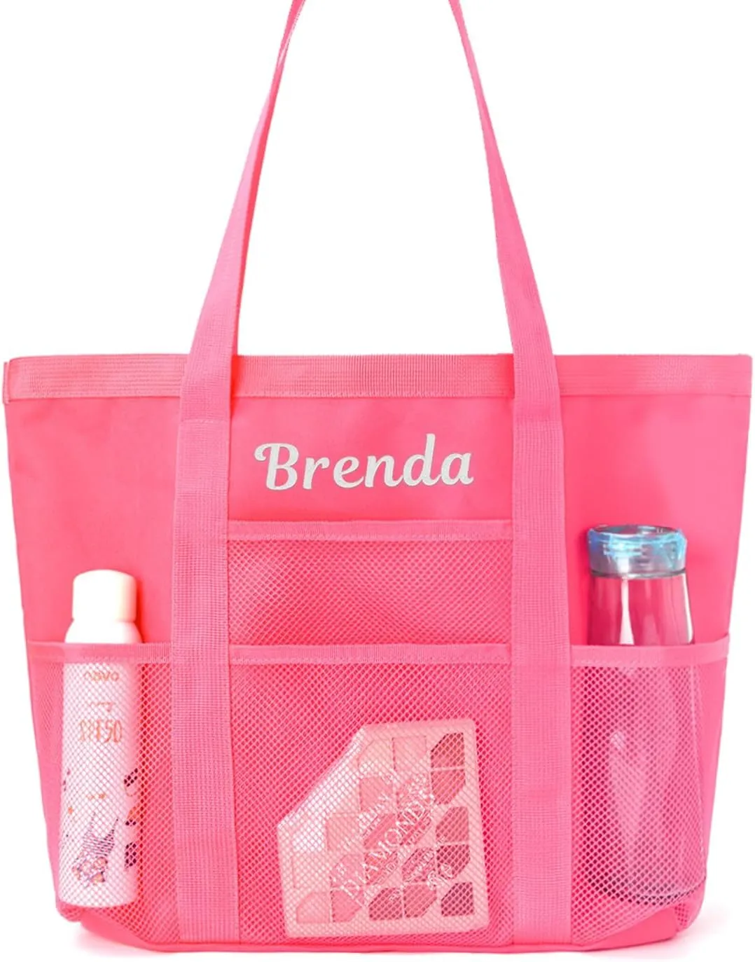 Custom Mesh Beach Bag Embroidered Name,Tote Bag for Women,Girls Pool Tote,Travel tote Bags,Custom Corporate Events