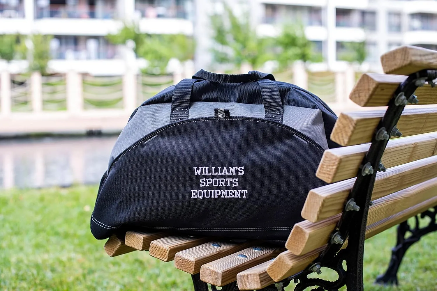 Custom Sport Duffel Bag for Men Women (Active Medium) - Add Your Monogram - Personalized Weekender Bag for Gym, Overnight, Travel