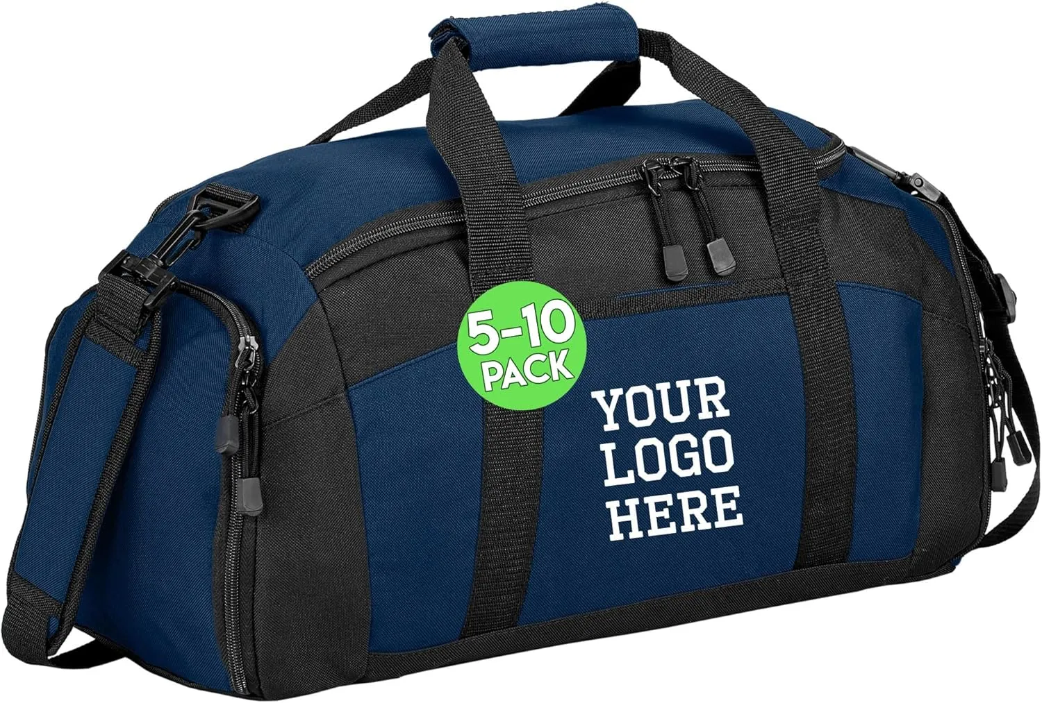 Custom Sport Duffel Bag for Men Women (Gym Bag) 5 or 10 Pack - Add Your Logo - Personalized Weekender Bag for Gym