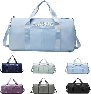 CustomDuffle Bag 10 Colors - Embroidered Name | Custom Bags for Women/Men | Waterproof Gym Bag for Fitness/Travel/Swim