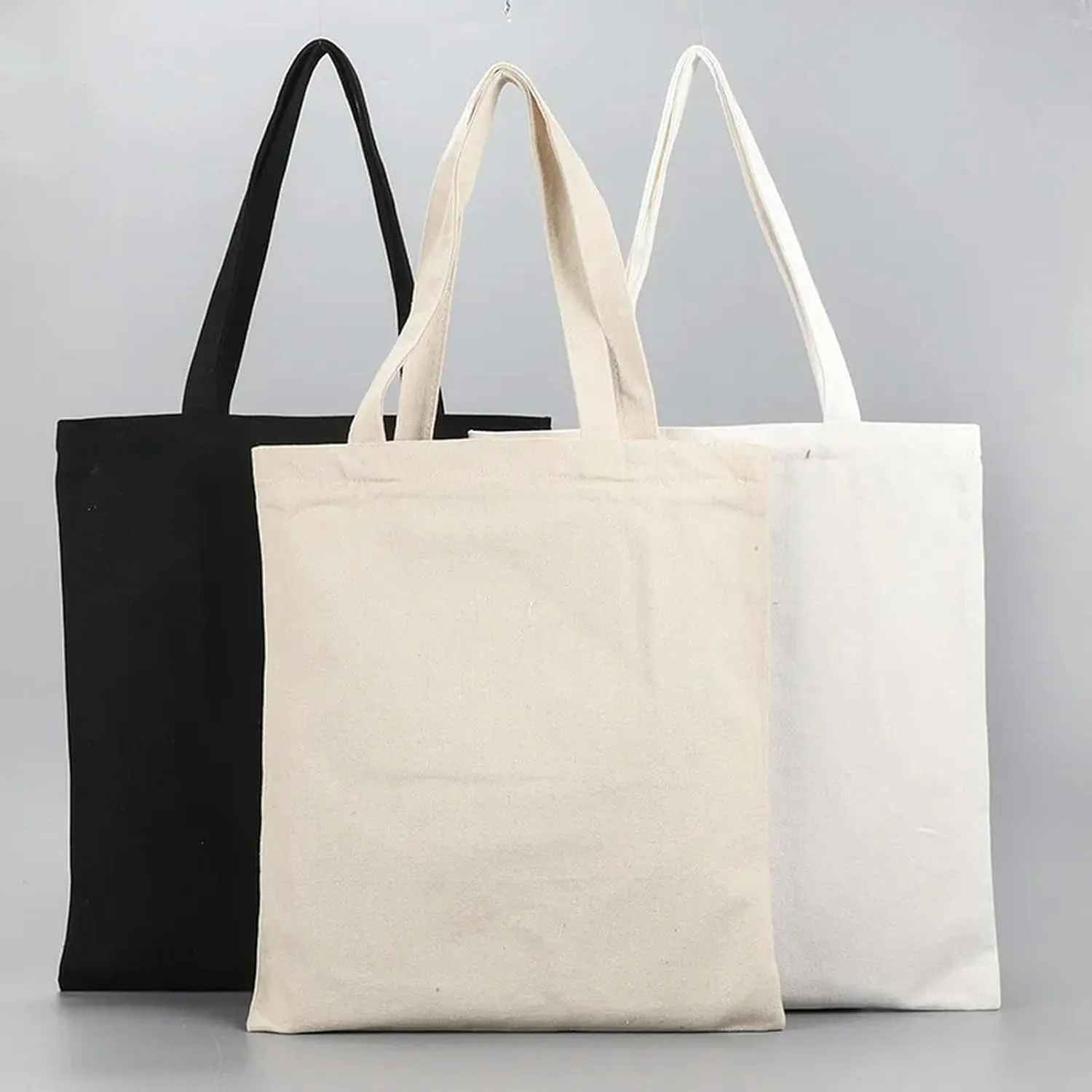 Customized Logo Personalized Signature Women's Cloth Shopping Bags Shoulder Duffel Canvas Handbags