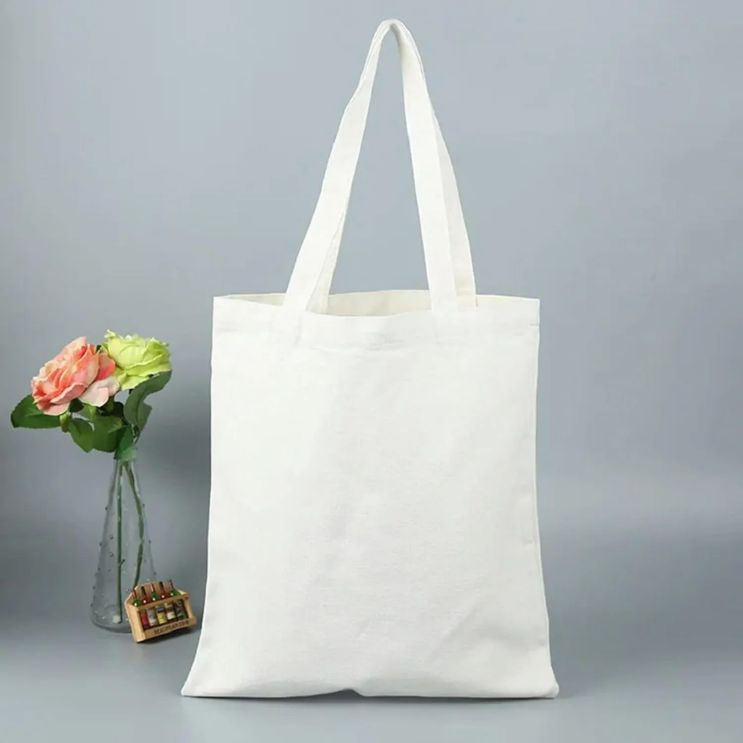Customized Logo Personalized Signature Women's Cloth Shopping Bags Shoulder Duffel Canvas Handbags