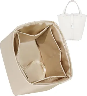 Customized Silk Purse Organizer for Hermes Picotin, Insert Bag in Bag for Luxury Handbag,Birthday Valentine Gifts,Choice of Size & Color & Zipper(Custom)