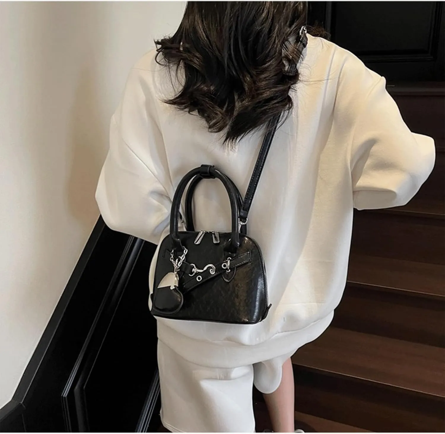 Cute Purse Small Heart Charm Y2K Grunge Bag Mini Purses Retro French Edgy Punk Vintage Handbag