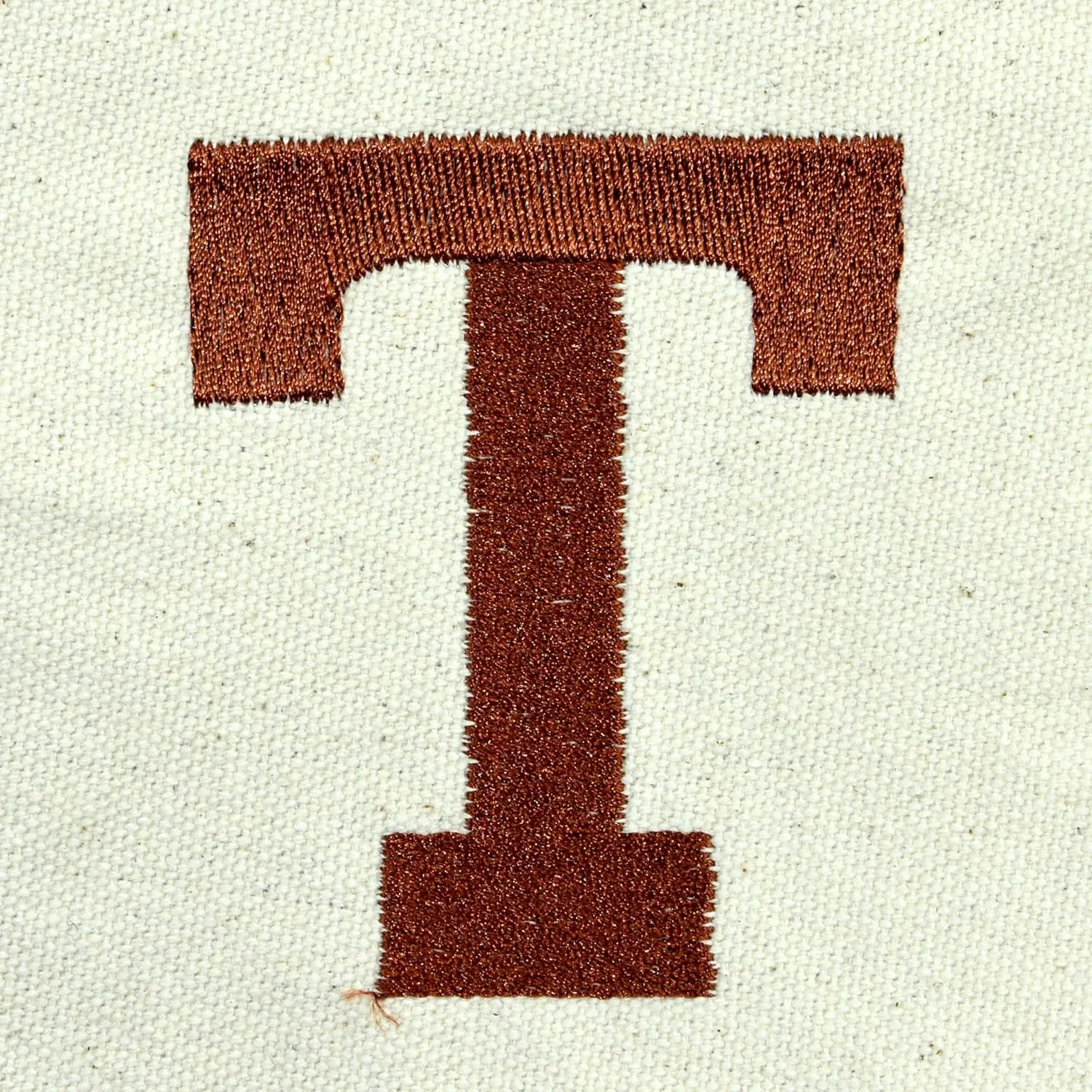 DALIX Initial Tote Bag Personalized Monogram Brown Zippered Top Bold Letter - T