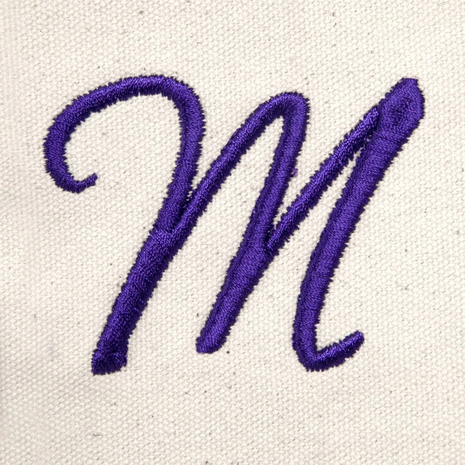 DALIX Women's Canvas Tote Bag Shoulder Bags Open Top Purple Monogram A-Z