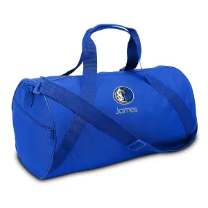 Dallas Mavericks Personalized Duffel Bags for Kids - Official NBA Logo Embroidery, Removable Shoulder Strap, Polyester, 19” x 14” (Royal Blue)