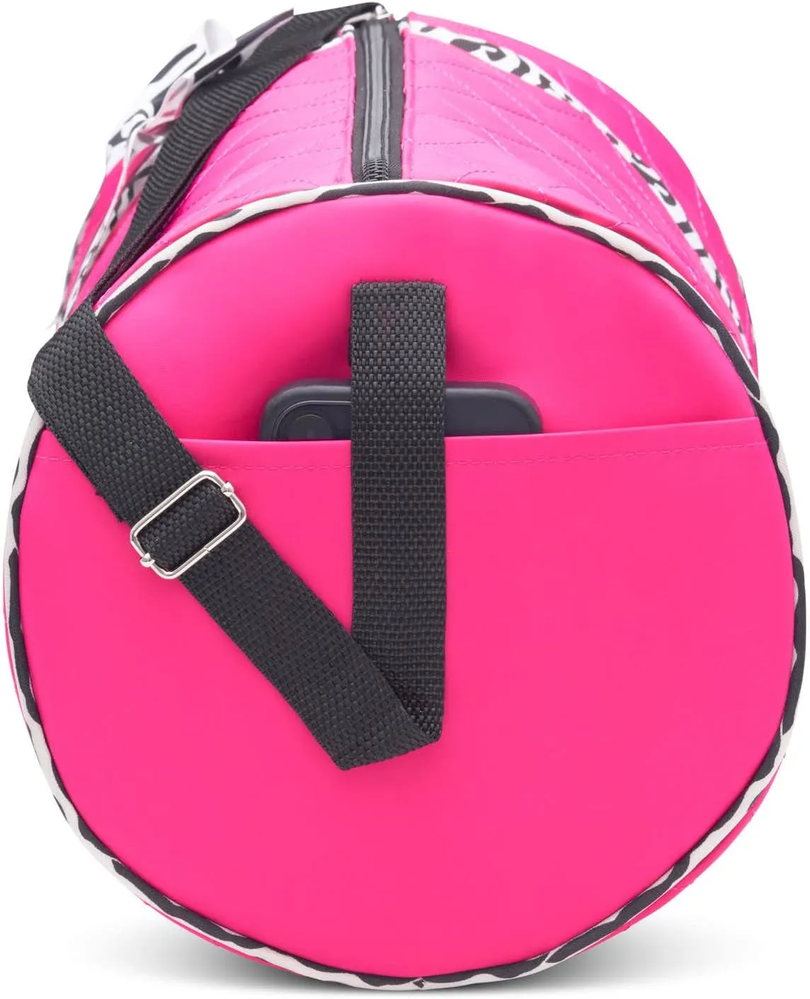 Dance Duffle Bag for Girls, Kids Travel Bag with Adjustable Carry On and Handy Pouch, Dance Accessories For Girls (Hot Pink)