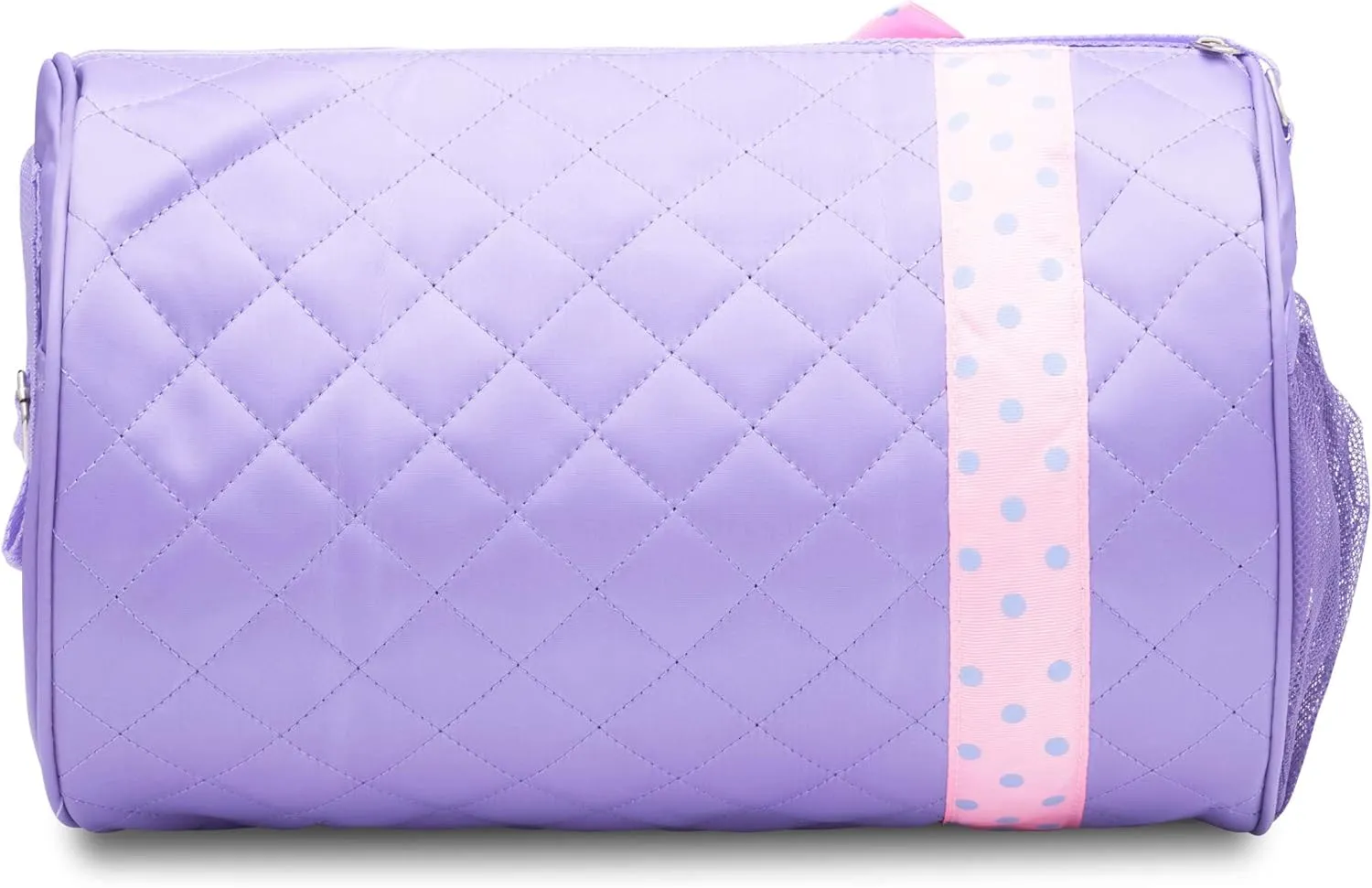 Dance Duffle Bag for Girls, Kids Travel Bag with Adjustable Carry On and Handy Pouch, Dance Accessories For Girls (Lavender/Pink)