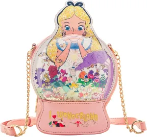 Danielle Nicole X Disney Alice in Wonderland Snow Globe Crossbody - Fashion Cosplay Disneybound Cute Crossbody Bags Multicolor