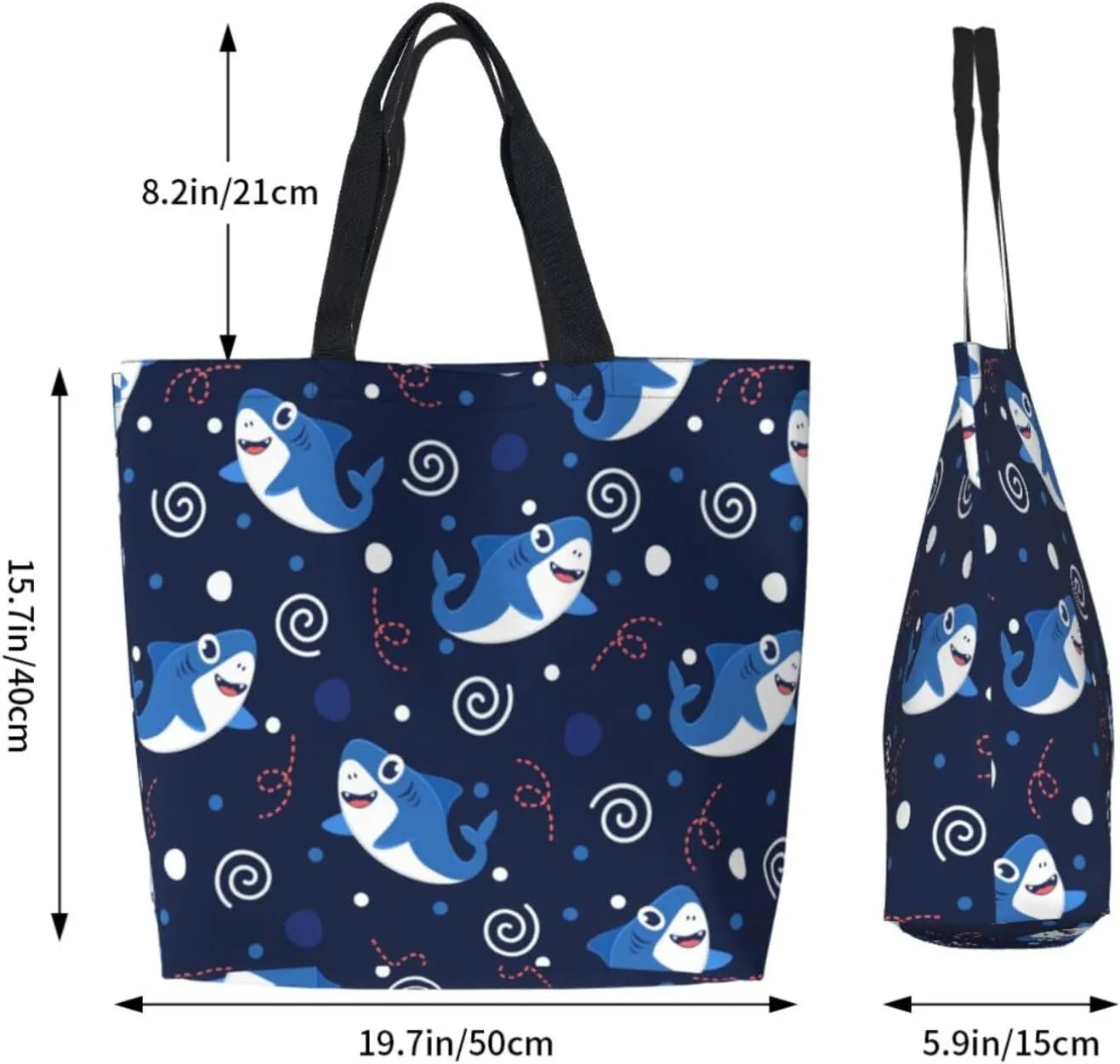 dark skulls Reusable Grocery bags Big Capacity Shopping Bag Canvas Shoulder Tote Handbag for Women Girls