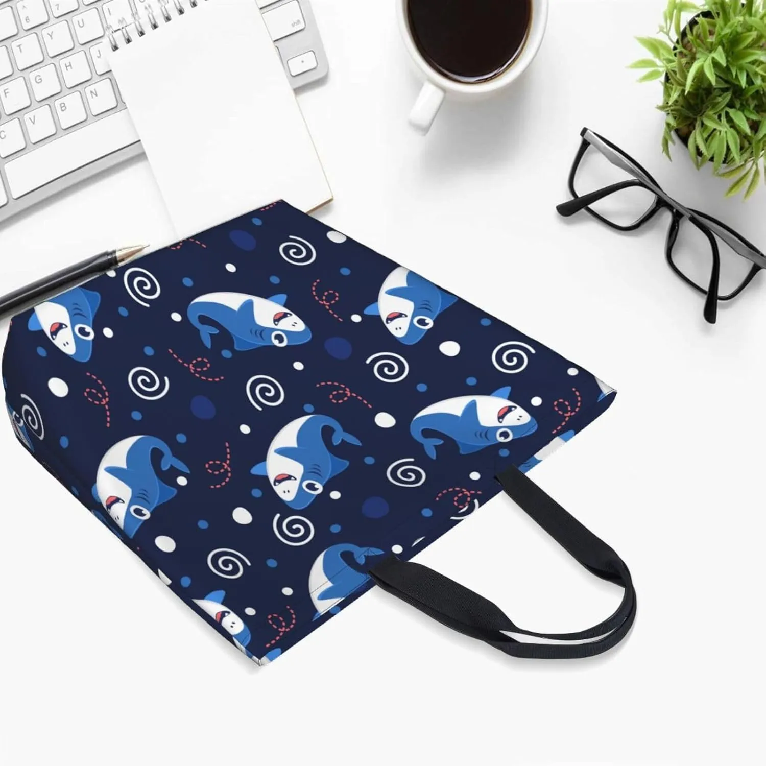 dark skulls Reusable Grocery bags Big Capacity Shopping Bag Canvas Shoulder Tote Handbag for Women Girls