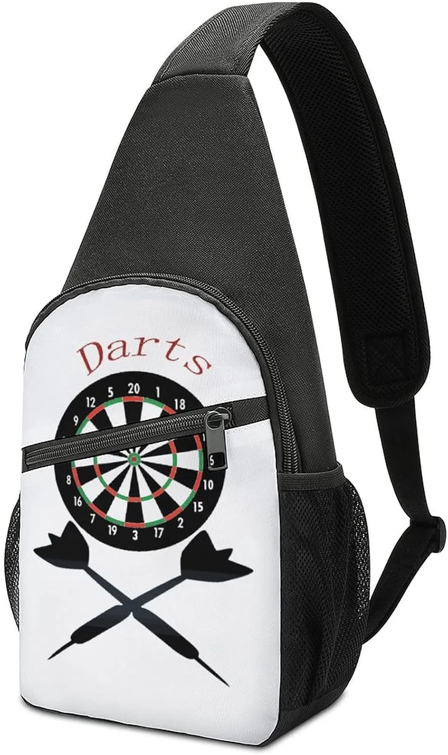 Darts Unisex Crossbody Bag Sling Shoulder Backpack Chest Bags Daypack for Travel Hiking