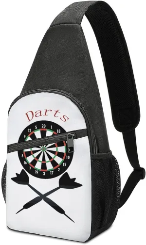 Darts Unisex Crossbody Bag Sling Shoulder Backpack Chest Bags Daypack for Travel Hiking