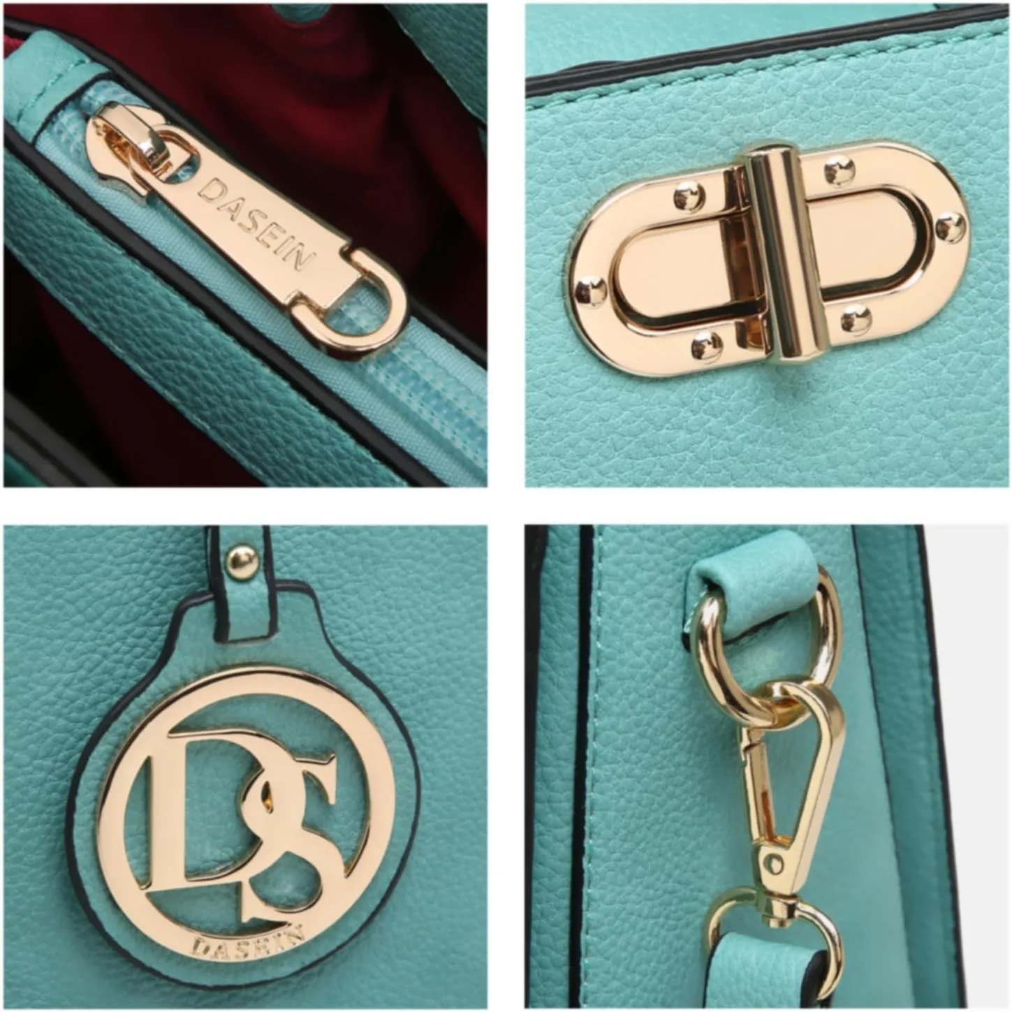 Dasein Women Handbags Purses Ladies Work Purse Satchel Tote Top Handle Shoulder Bags with Matching Clutch