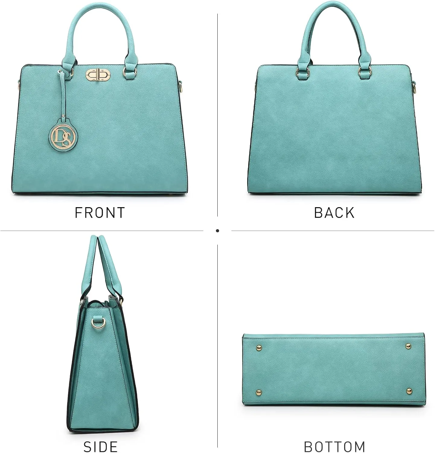Dasein Women Handbags Purses Ladies Work Purse Satchel Tote Top Handle Shoulder Bags with Matching Clutch